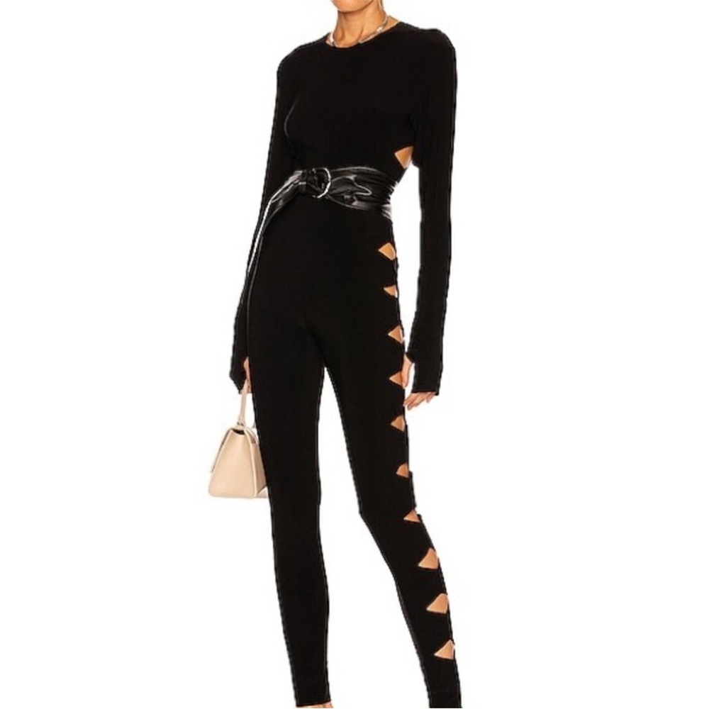Norma Kamali alligator Cutout Jumpsuit Small